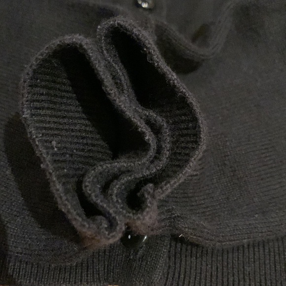 Black Children’s Place Button Up Cropped Knit Cardigan with Fake Pearls -size 14 - Picture 8 of 14
